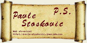 Pavle Stošković vizit kartica